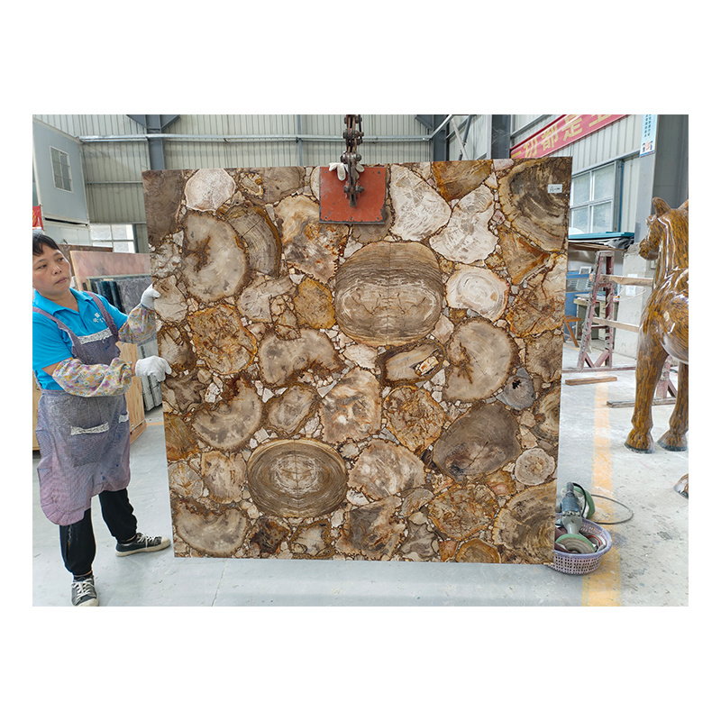 Customize Petrified Wood Island Countertop Fossil Wood Kitchen Counter Top