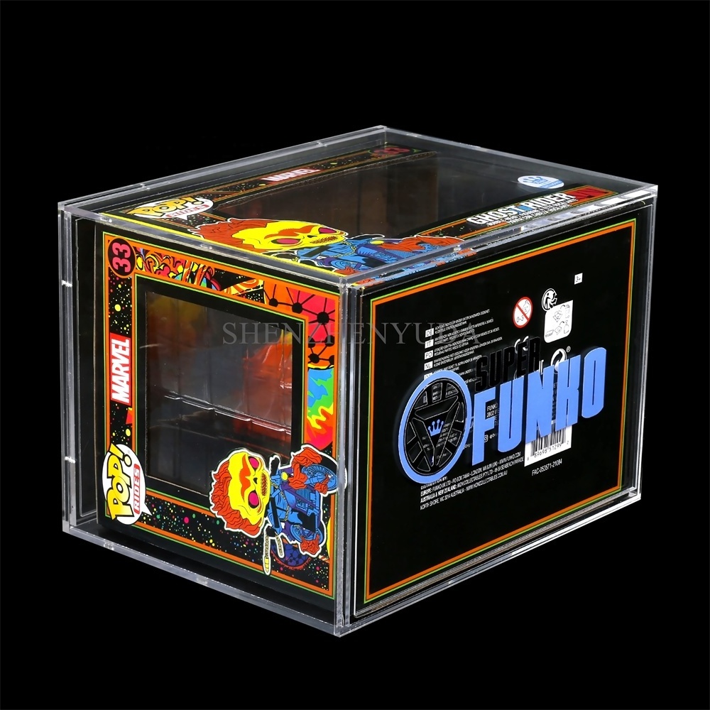 Funko Pop! Acrylic Ghost Rider Funko Display Box Customise Lucite Anti Scratch Exclusive Funko Figure Protector