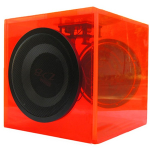 Round Driver Sealed Woofer Plexiglass Enclosure Translucent Acrylic Cabinet For Speaker Plexiglass Subwoofer Box