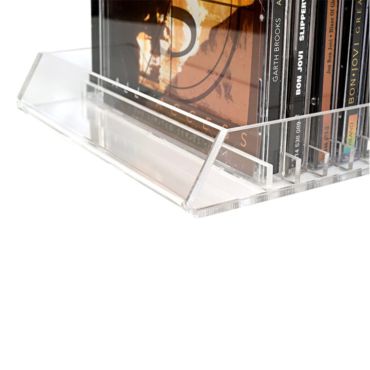 24 Slots Acrylic Video Game Cases Stand Practical CD Jewel Cases Stand Durable Lucite CD Stand