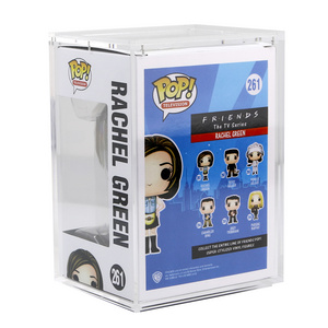 Round edge magnetic 4 inch funko pop protector hard stacks acrylic pop shield armor with magnet lid