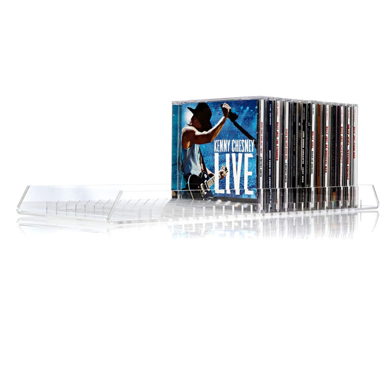 24 Slots Acrylic Video Game Cases Stand Practical CD Jewel Cases Stand Durable Lucite CD Stand