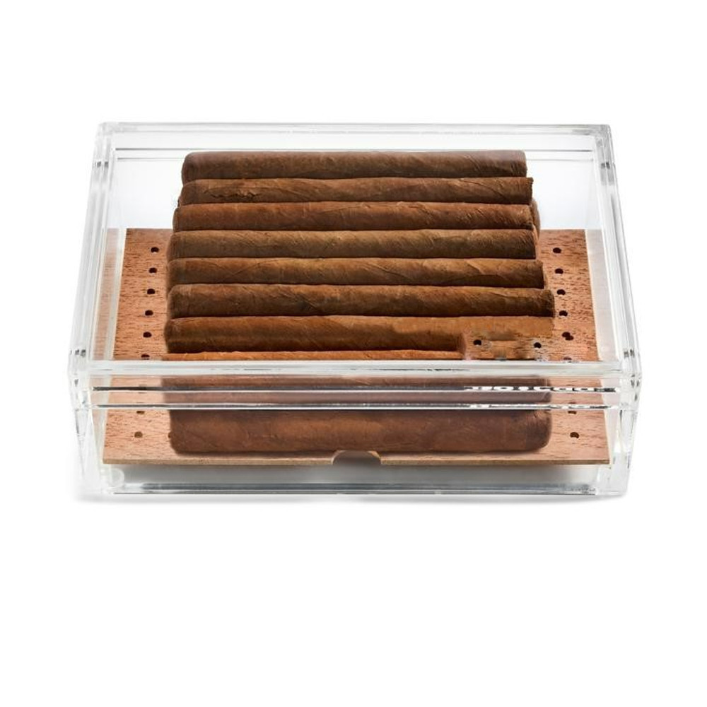 Cigar Humidor Tobacco Container Cigar Storage Box Acrylic Humidor Jar Cigars Desktop Box