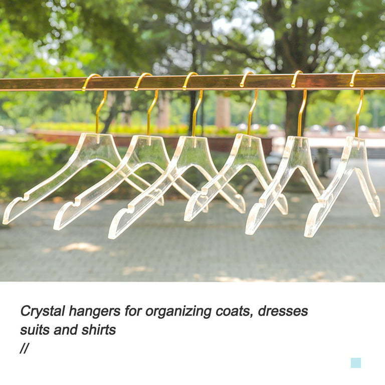 Clear sturdy Plastic Clothes Hanger non-slip Clothing Hangers Pants Jacket Hanger with Notches