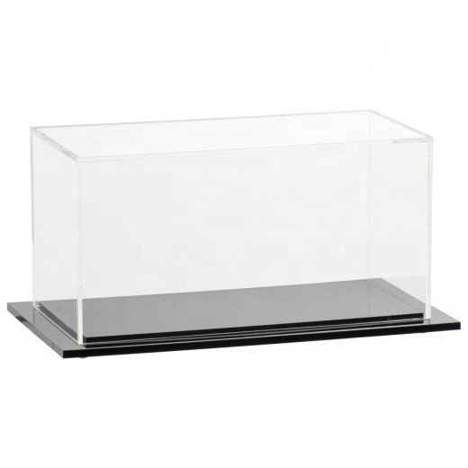 Double Plastic Cube Memorabilia Display Box Clear Pedestal Inside UV Protected Baseball  Case