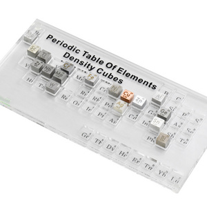 Custom Chemistry Teaching Periodic Table of Elements Density Cubes Acrylic Periodic Table Case