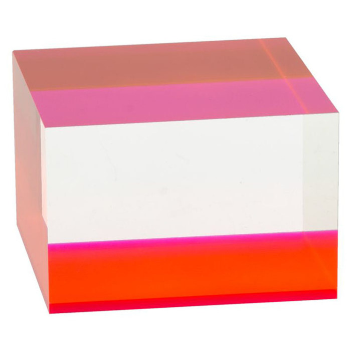 Neon Pink Solid Acrylic Block Transparent Pink Acrylic Block