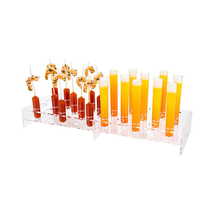 Clear Acrylic Test Tube Shot Rack Lab Shooter Tubes Stand Holder for 10ml Tubes