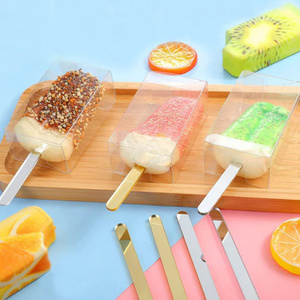 Baby Shower Acrylic Popsicle Sticks Custom Engraved Mirror Cakesicle Sticks for Treat Ice Cream Baking Equipment