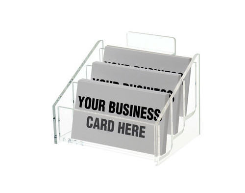 3 Pocket Tiered Slatwall Business Gift Card Holder Acrylic Slot Wall 50 Business Greeting Cards Display Rack