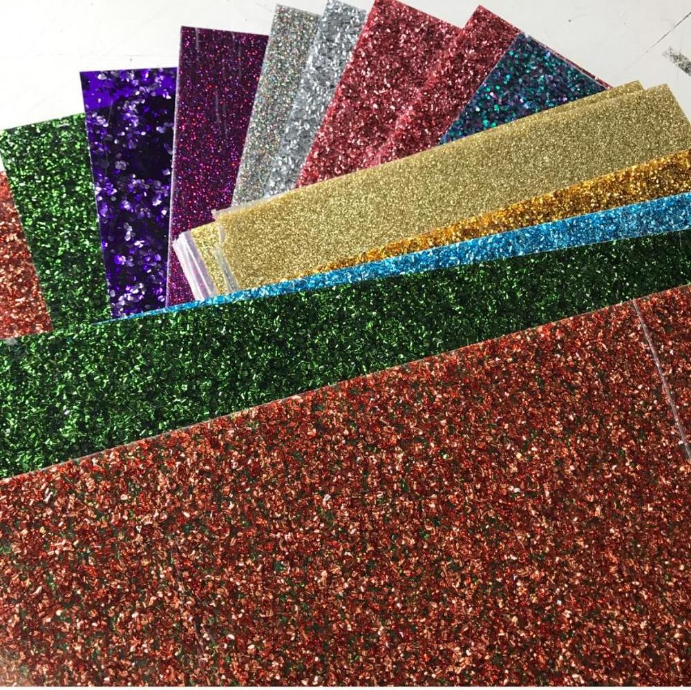 1220*2440mm Coloured Large Glitter Acrylic Sheet 2mm thick  Custom Pmma Plate 3mm Cut to Size Thick Acrylic Sheet