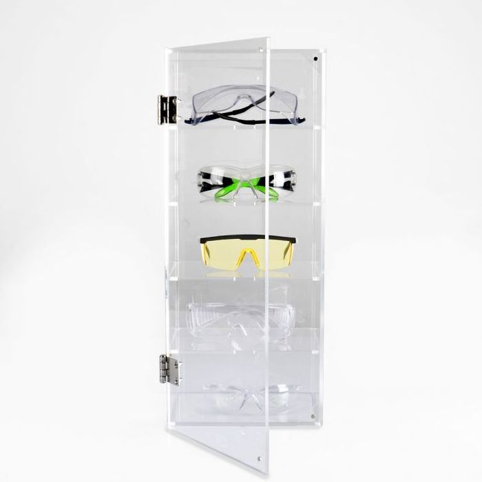 5-shelves lucite Eyeglass Display Showcase Desktop Perspex Glasses Display Case Clear Acrylic Eyewear Display Cabinet With Lock