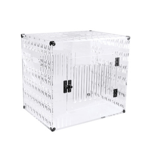 Custom  Lucite  Peg Dog House Easy Assembly Acrylic Pet Cage Crate for Puppy and Cats