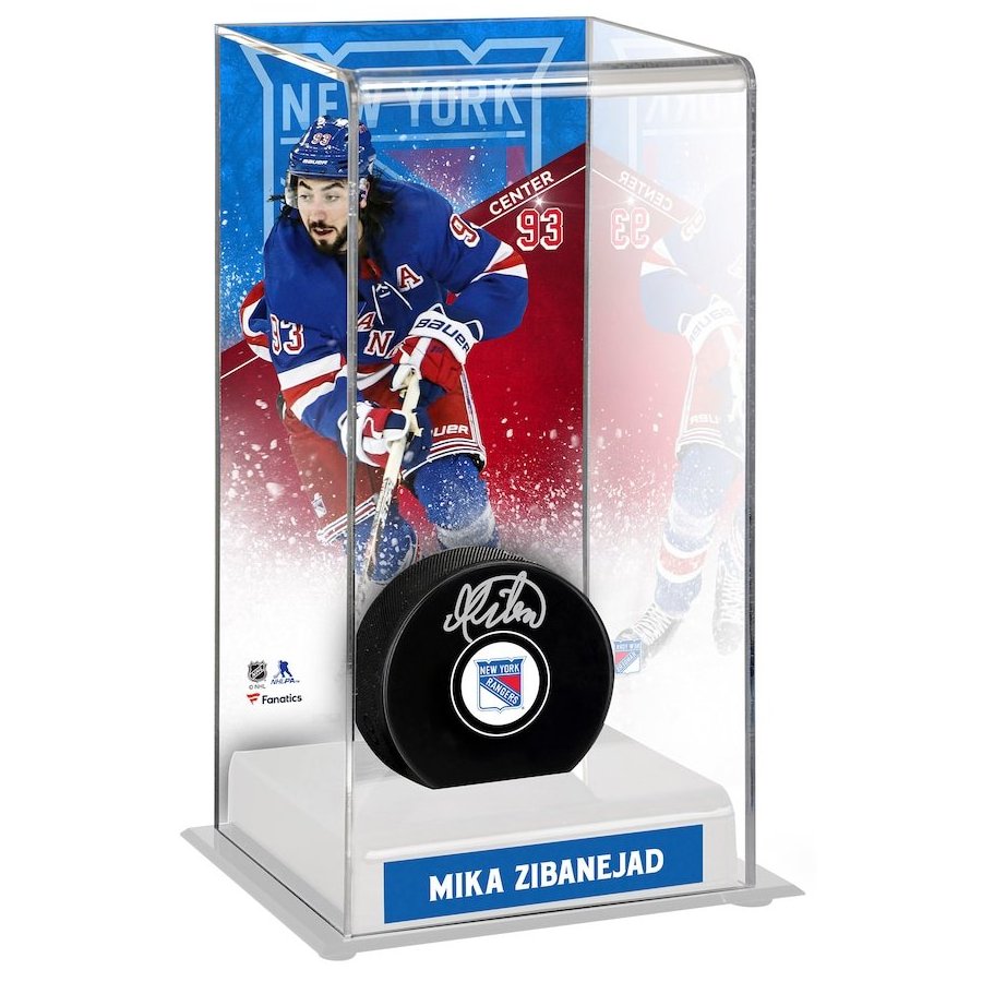 Acrylic Printed Graphics 1 Ice Hockey Holder Stand Box Trophy Winner Tall Memorabilia Display Storage Sports Case