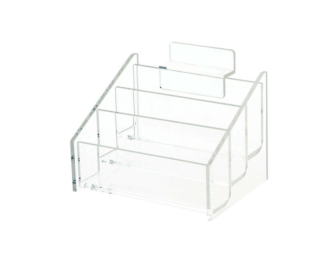 3 Pocket Tiered Slatwall Business Gift Card Holder Acrylic Slot Wall 50 Business Greeting Cards Display Rack