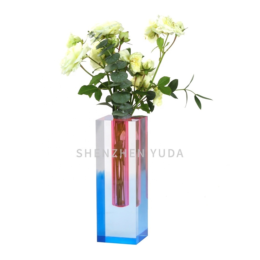 Delicate Flower Arrangement Vase Elegant Living Room Decor Acrylic Fresh Flowers Vase