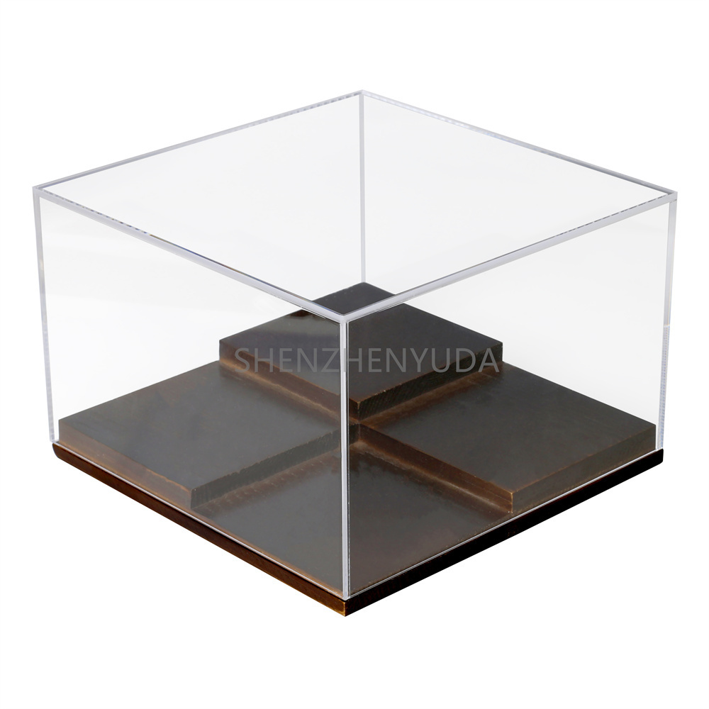 Wood Base Baseball Display Box 4 Balls  UV Protected Sport Display Case Acrylic Memorabilia Trophy Baseball Box