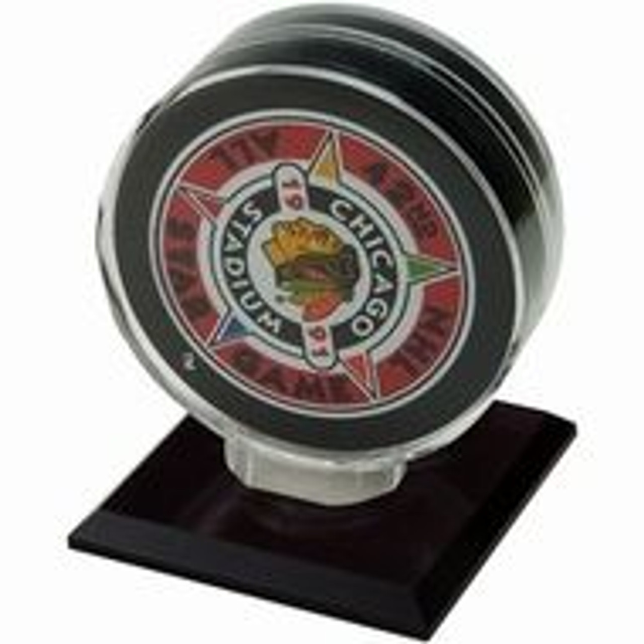 Gold Black Base Autographed Hockey Ball Display Case Custom Logo Single NHL Memorabilia Ice Hockey Puck Holder