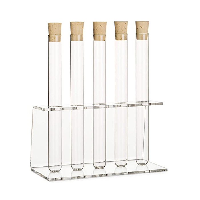 Clear Acrylic Test Tube Shot Rack Lab Shooter Tubes Stand Holder for 10ml Tubes