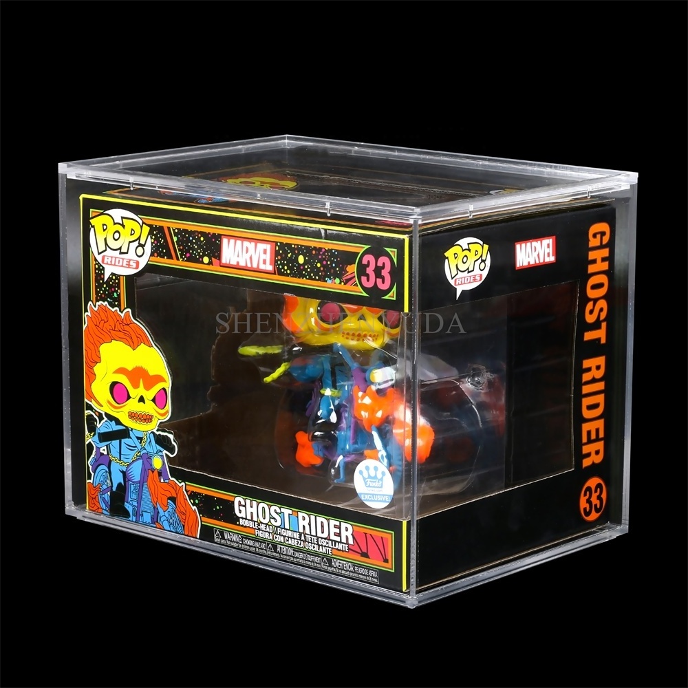 Funko Pop! Acrylic Ghost Rider Funko Display Box Customise Lucite Anti Scratch Exclusive Funko Figure Protector