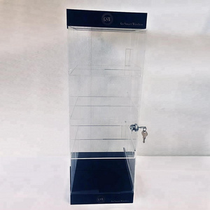 Acrylic Counter TOP Display cabinet 8 x 10 x 23" Lucite Case Locking Showcase