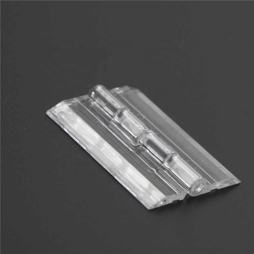 Glue Bonding Installation micro continuous piano hinge 33 x 30mm Clear Acrylic Adhesive Hinge