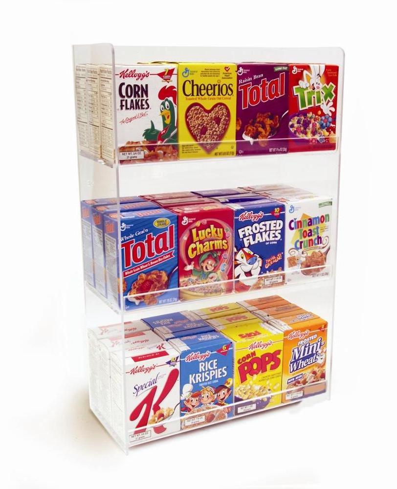 Countertop Candy Display Custom Retail Store Snack Shelf 3 Tier Acrylic Food Display Stand