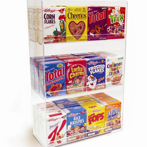 Countertop Candy Display Custom Retail Store Snack Shelf 3 Tier Acrylic Food Display Stand