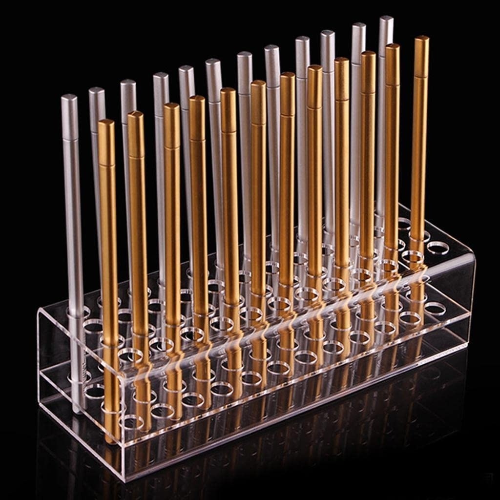 2 Step Acrylic Desk Organizer Pen holder cosmetics brushes eyebrow pens Rack stationery  Store display Stand for Pens