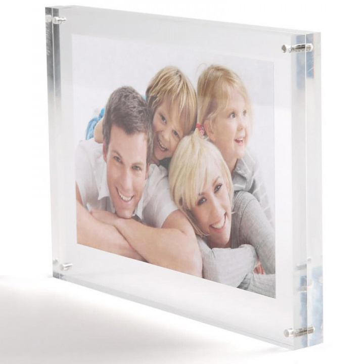 Plexiglass Magnetic Picture  Frame  5x7 8x10 inches Acrylic Clear Photo Frame