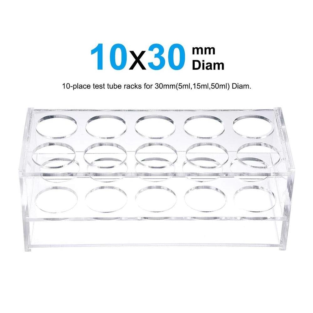 12 Sockets Clear Acrylic Test Tube Rack for 10ML Test Tubes