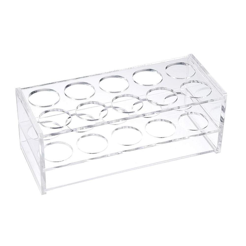 12 Sockets Clear Acrylic Test Tube Rack for 10ML Test Tubes