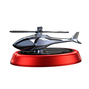 Solar Car Air Freshener Auto Interior Accessories Propeller Helicopter Car Fragrance Decoration Perfume Aircraft Aroma Diffuser