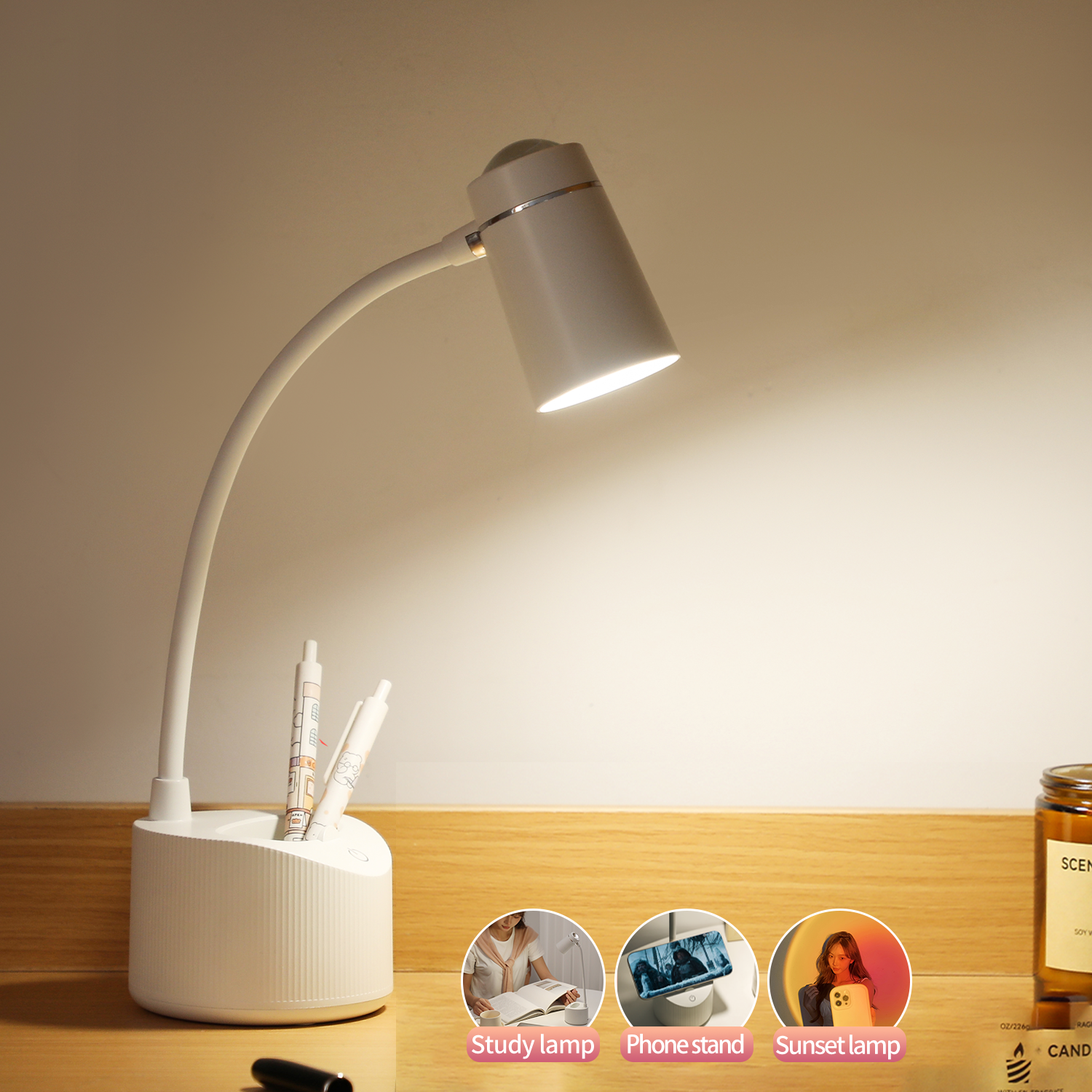 Wholesale Small Rechargeable Usb Touch Home Bedroom Living Room Lamp Led Warm White Light Desk Table Lamp