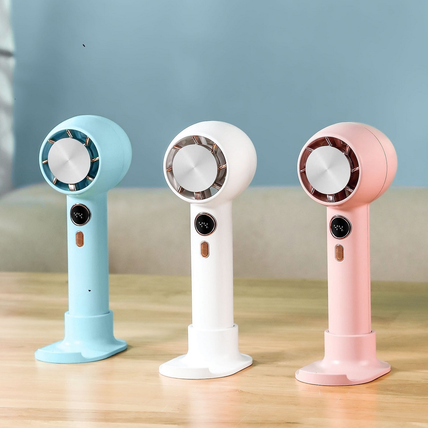 New Arrival 2000Mah Electric Portable Turbo Wireless Fans Cooling Mini Car Usb Rechargeable Handheld Standing Fans