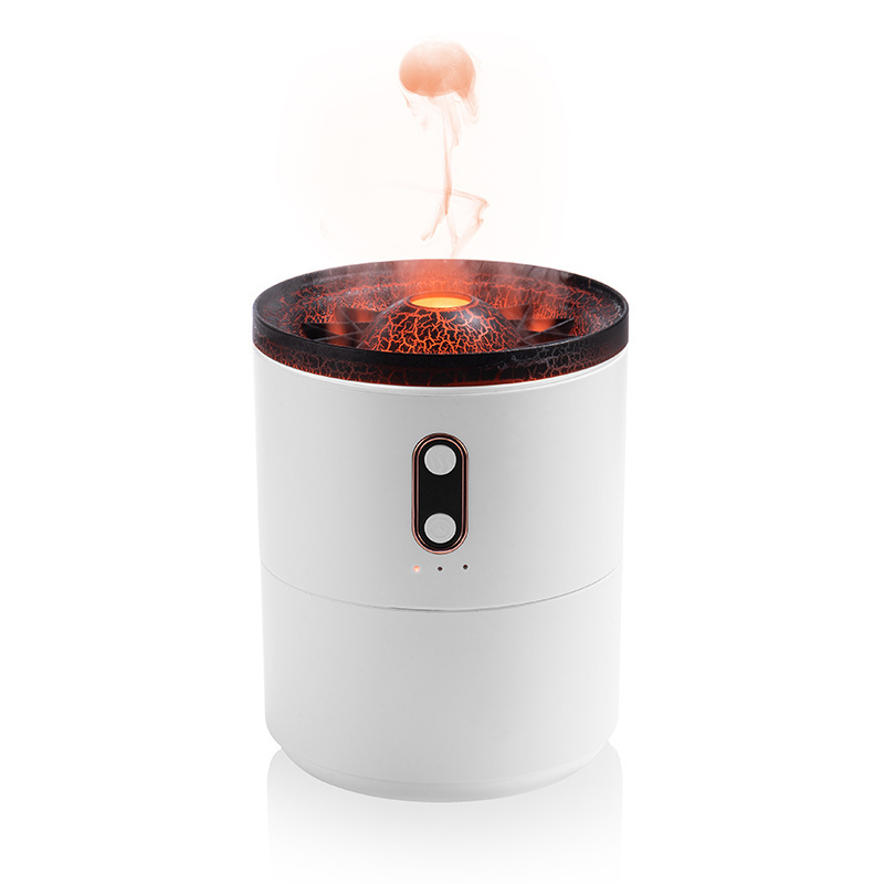 New Trend Portable 450 ML Fire Cool Mist Volcano Humidifier Ultrasonic Mini Flame Aroma Diffuser Air Humidifier