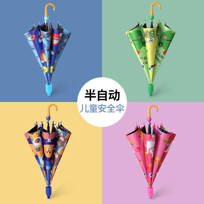 Automatic long handle umbrella custom wholesale outdoor sunshade umbrella commercial stall beach toy children's umbrella