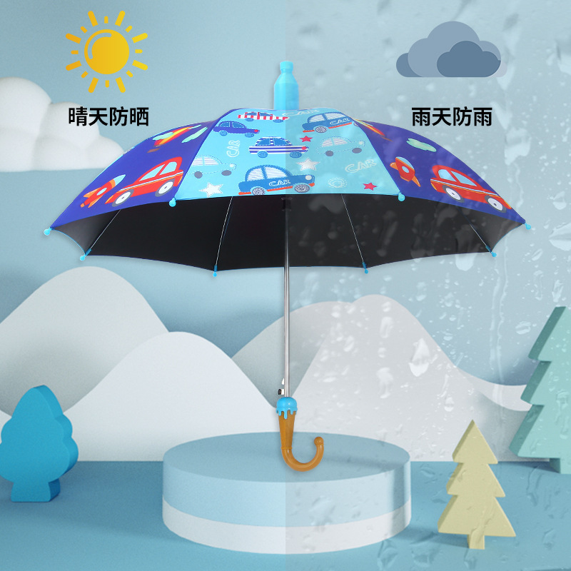 Automatic long handle umbrella custom wholesale outdoor sunshade umbrella commercial stall beach toy children's umbrella