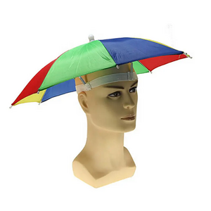 Lightweight Watermelon Color Strip Weather Rainbow Fishing Head Umbrella Hat For Fishing