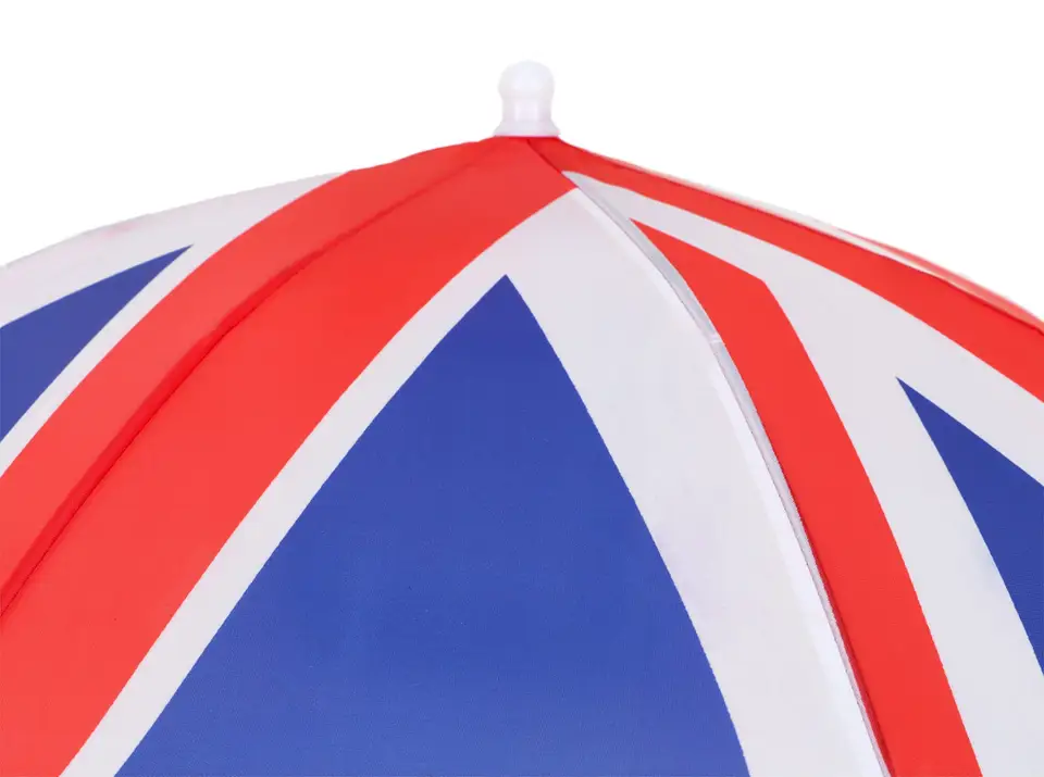 Custom Logo Mini Football Fans UK Flag Head Umbrella Hat Sun Protection Rainy Umbrella For Climbing Fishing