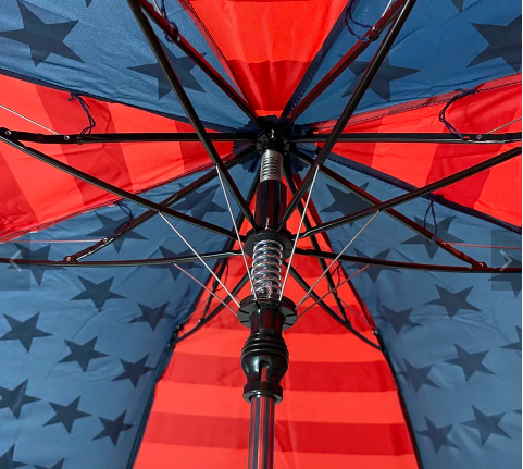 Hot Sale American Silk Print Fully Automatic Folding Umbrella With USA National Flag Retro Pattern