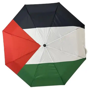 Factory Direct Selling Logo Printing Semi--Automatic Palestine Folding Umbrella Men's Umbrella For Outdoor Activities