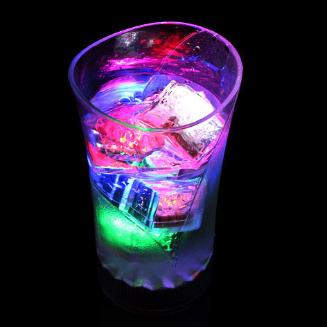 Factory Food Grade Waterproof Multi Color Glow Light Up Ice Cube Led Flashing Ice Cube Light for Drinks Bar Party Wedding