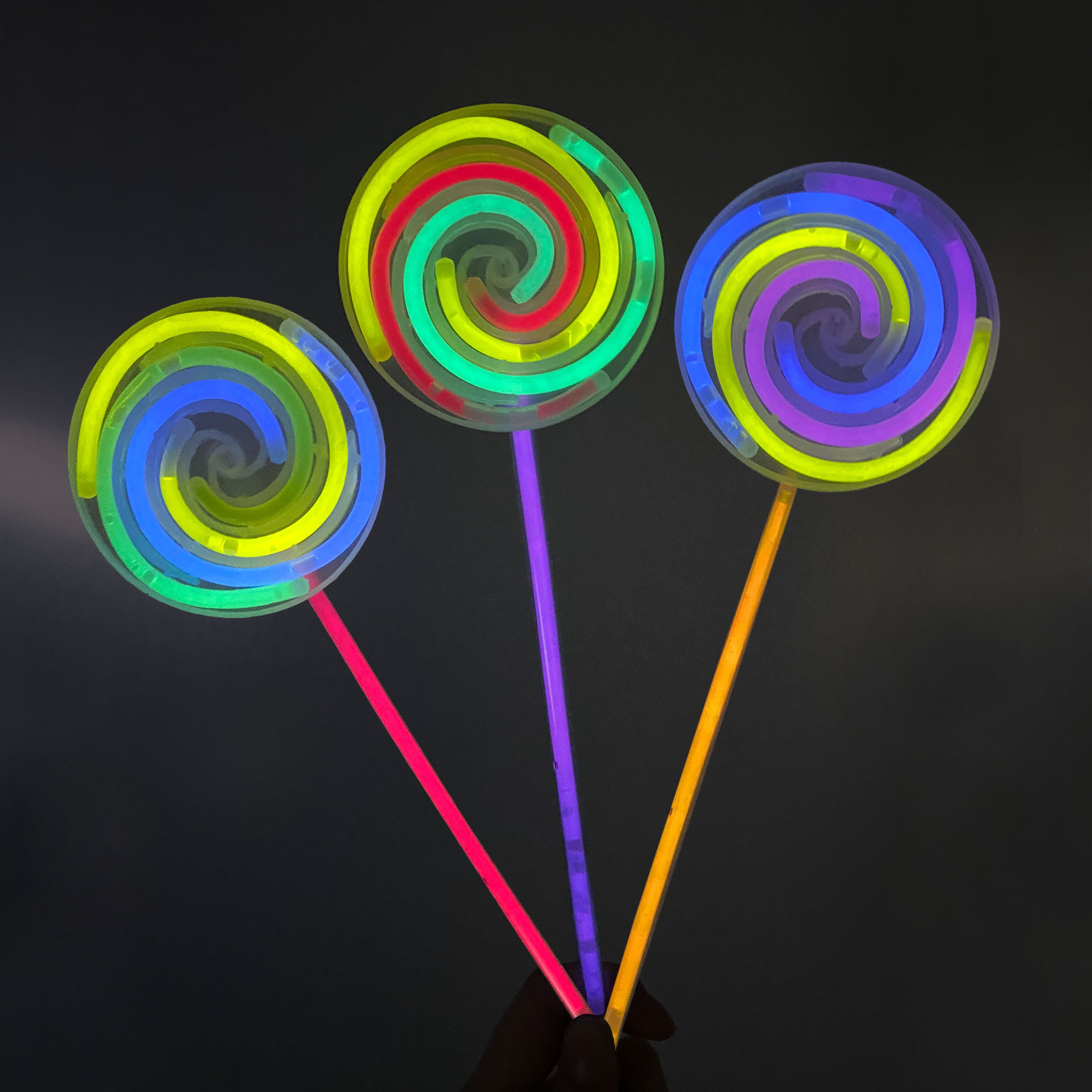 Colorful Rotating Windmill Glow Sticks Bulk Party Supplies Light-Up Toys Lollipop For Night