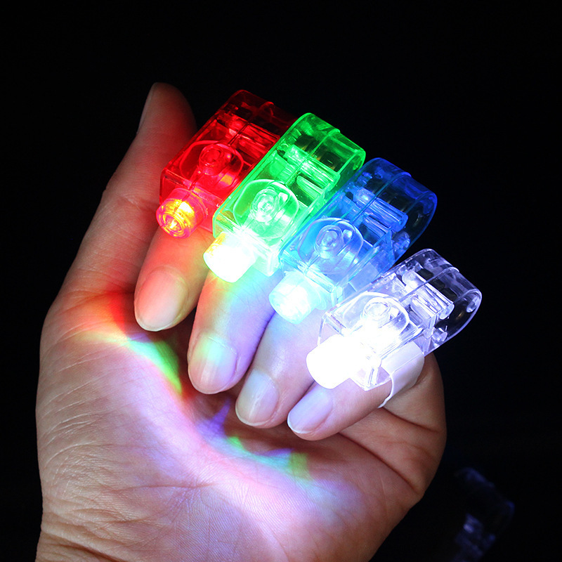 Waterproof ABS Silicone Finger LED Light Mini Finger Flashing Ring Lights Party Favors Toys for Kids Birthday Festival