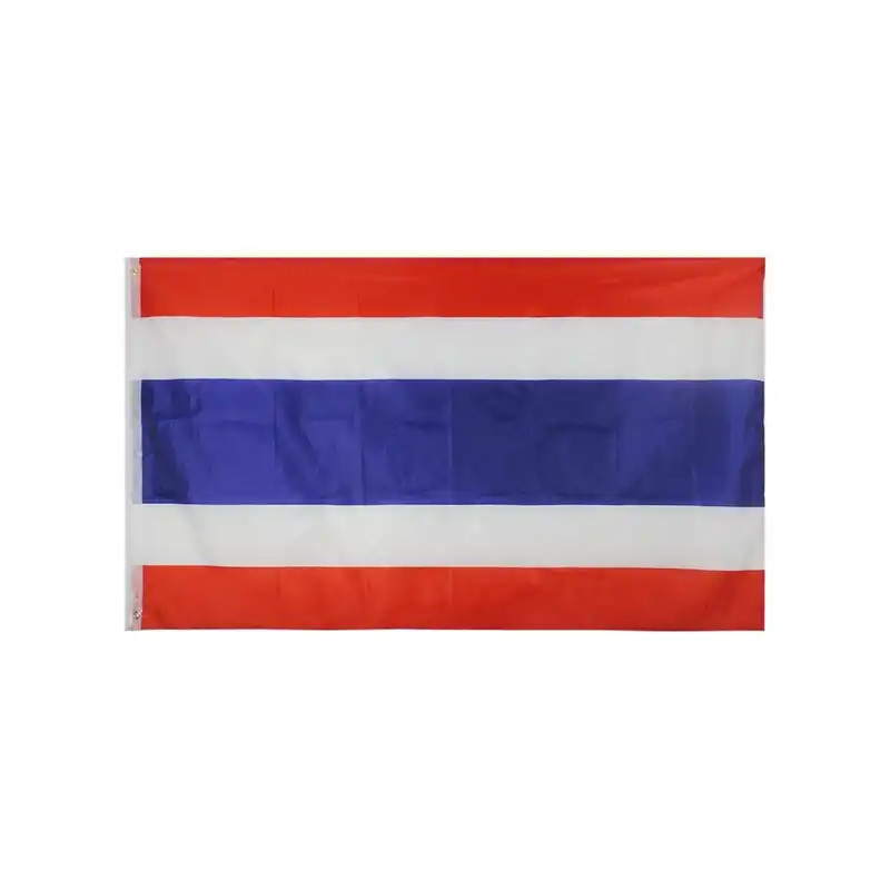 Factory Direct Sale Custom Thailand Flag Red White Blue 100% Polyester Fabric With Double Stitch