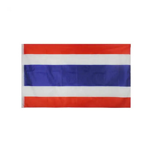 Factory Direct Sale Custom Thailand Flag Red White Blue 100% Polyester Fabric With Double Stitch