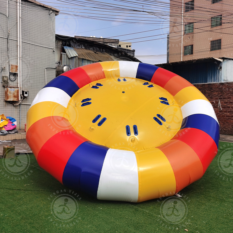 Wholesale 6 Person Water Sport Inflatable Disco Boat Spinning Towable Tube For Sea Lake