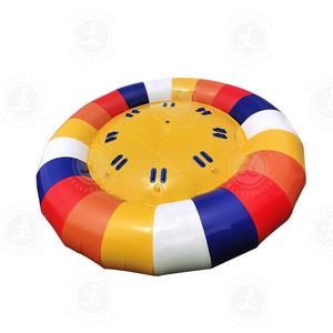 Wholesale 6 Person Water Sport Inflatable Disco Boat Spinning Towable Tube For Sea Lake