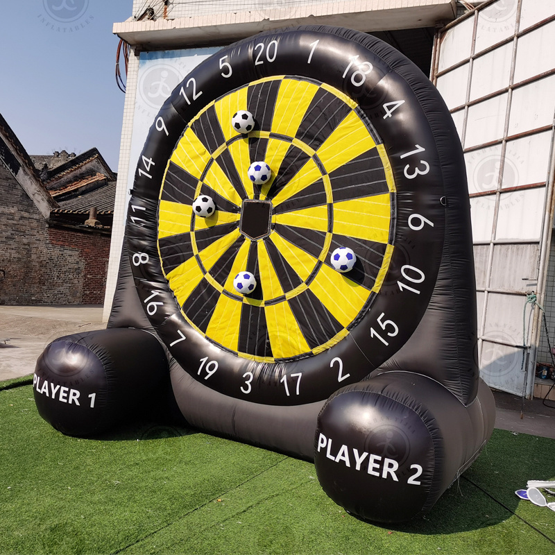 Outdoor New design Custom Full Size Portable Stand Up Soccer/Baseballball Inflatable Darts Board With Rotating Number Ring